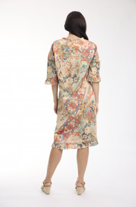 Gordes Dress Bias V Neck Frill