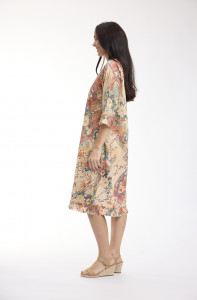 Gordes Dress Bias V Neck Frill