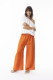 Linen Solid Pant Widfe Leg