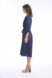 Solid Dress Pleated w belt