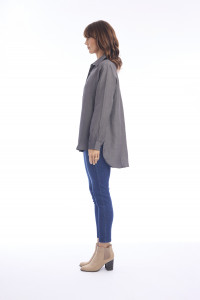 Linen Shirt High Low