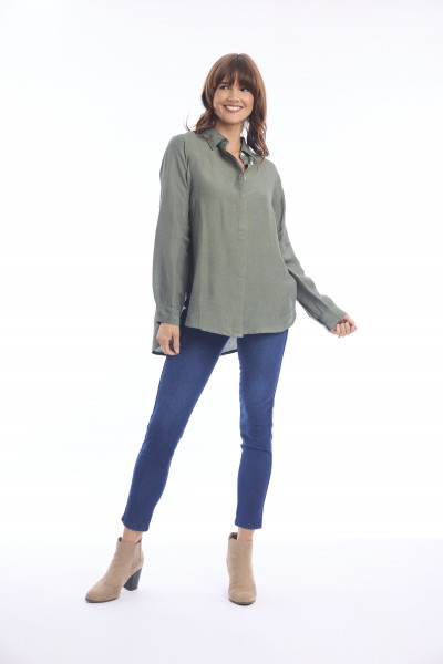 Linen Shirt High Low