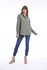 Linen Shirt High Low