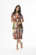 Printed Cotton Dress Bubble Short Sleeve