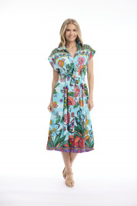 Provence Dress COLLAR Tie Waist