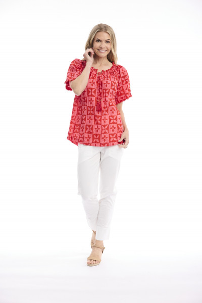 Mougins Top Frill Neckline