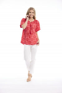 Mougins Top Frill Neckline