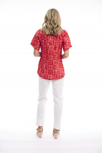 Mougins Top Frill Neckline