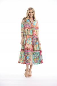 Foulard Fleurs Dress Collar Layers