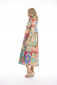 Foulard Fleurs Dress Collar Layers