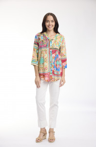 Foulard Fleurs Top Pleated