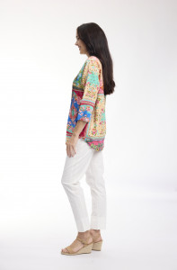 Foulard Fleurs Top Pleated