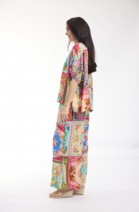 Foulard Fleurs Top Oversize