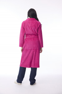 Cord Solid Trench Coat