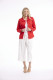Linen Blend Jacket Fringe
