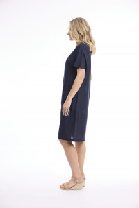 Linen Blend Dress Shift