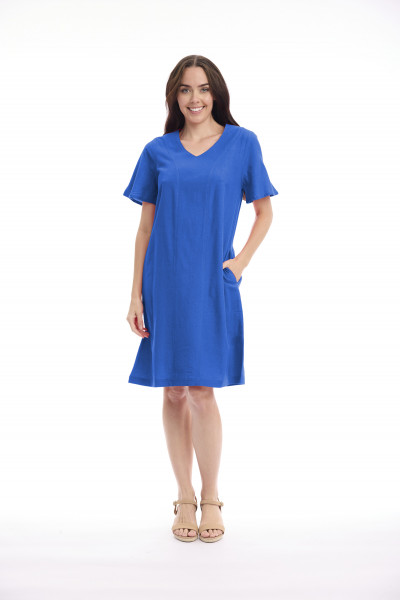 Linen Blend Dress Shift