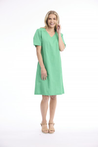 Linen Blend Dress Shift