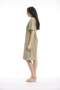 Linen Blend Dress Shift