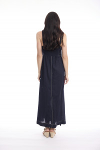 Linen Blend Dress Strappy