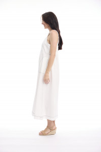Linen Blend Dress Strappy