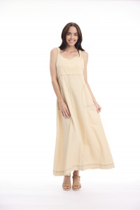 Linen Blend Dress Strappy