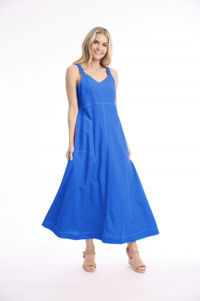 Linen Blend Dress Strappy