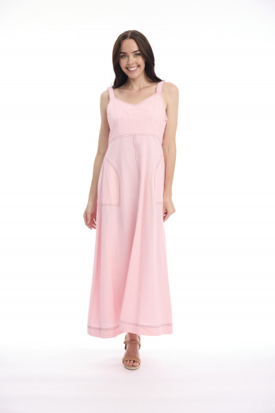 Linen Blend Dress Strappy
