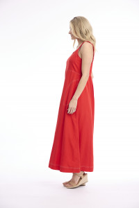 Linen Blend Dress Strappy