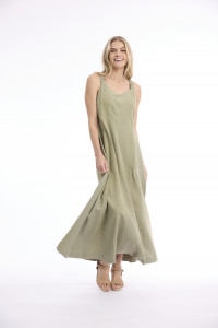 Linen Blend Dress Strappy