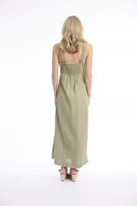 Linen Blend Dress Strappy