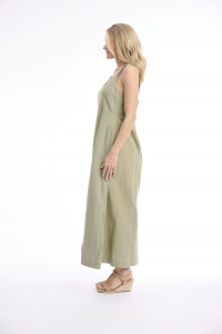 Linen Blend Dress Strappy