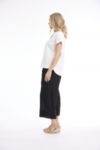 Linen Blend Top Vneck