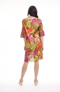 Tahiti Dress Contemporary Frill Sleeve