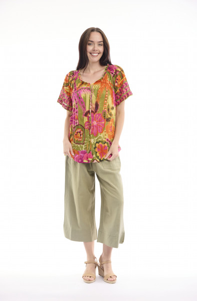 Tahiti Top Frill Neckline