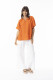 Linen Solid Top Chinese Collar wide slv