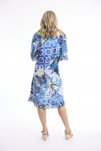 Nimes Dress Bias V Neck Frill