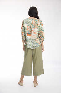 St Michiel Top Round Neck button through