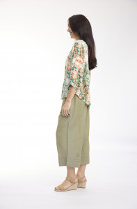 St Michiel Top Round Neck button through