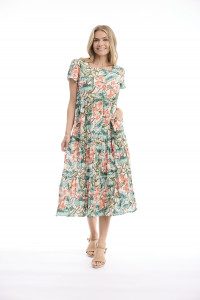 St Michiel Dress Midi Square Neckline