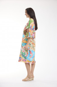 Garniers Dress Bias V Neck Frill