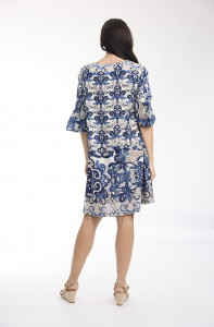 Monaco Dress Contemporary Frill Sleeve