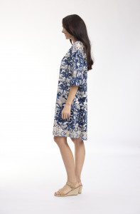 Monaco Dress Contemporary Frill Sleeve