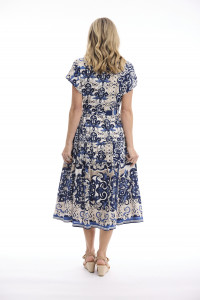 Monaco Dress V Neck Buttonthrough Short