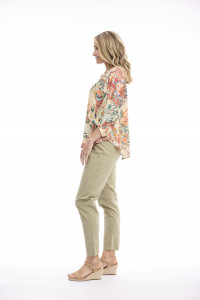 Gordes Top Round Neck button through