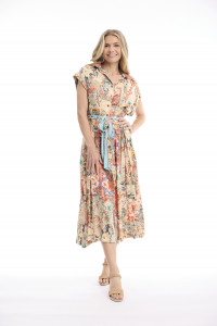 Gordes Dress COLLAR Tie Waist
