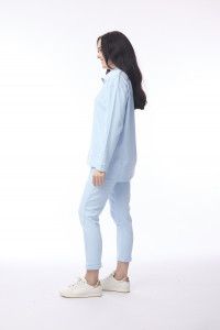 Terry Knit Sweat Shirt Zip Collar