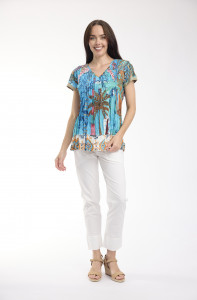 Casablanca Top Pleated