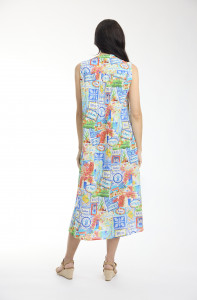50yrs Travel Dress Maxi Pleated