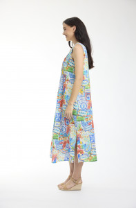 50yrs Travel Dress Maxi Pleated